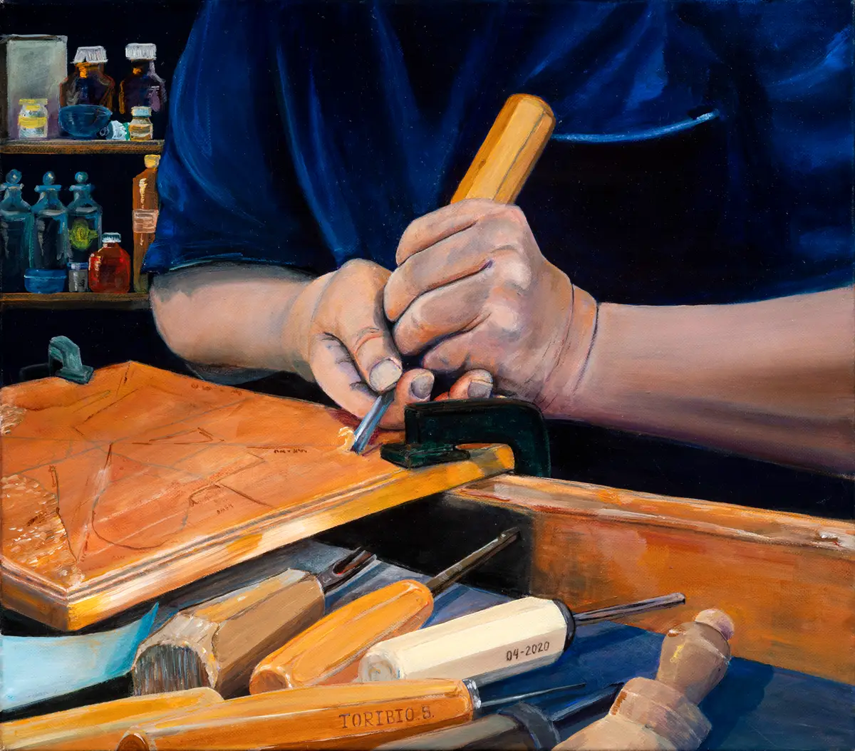 EL ARTESANO / acrílico sobre lienzo / 50 x40 cm / Sofía Toribio / Firenze, 2020 / Colección privada