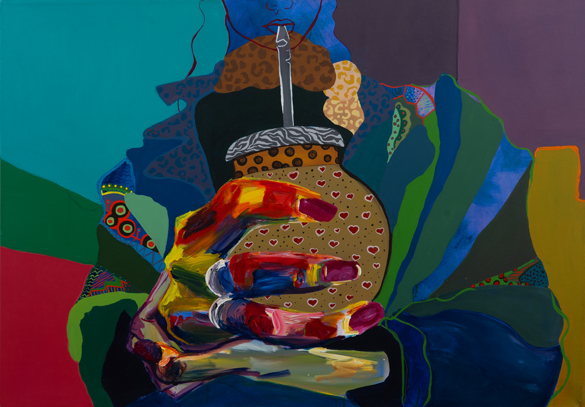 MATES CON MARIEL / acrílico sobre lienzo / 100 x 80 cm / Sofía Toribio / 2010 - Villa María, Córdoba, Argentina / Colección Brondello